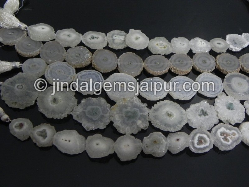 Solar Quartz Plain Amoeba Beads